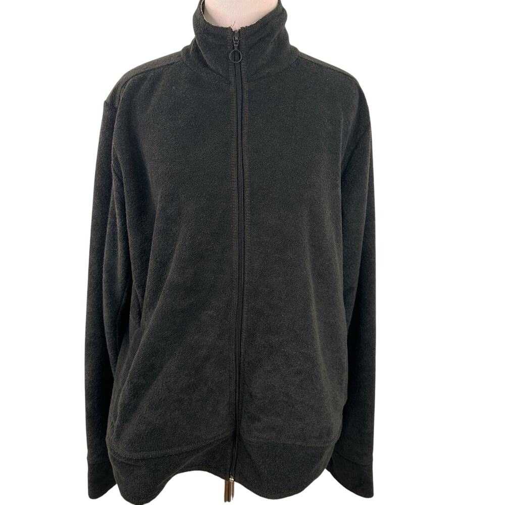 Kavu Women's Black Fleece Full Zip Jacket Size X-Large